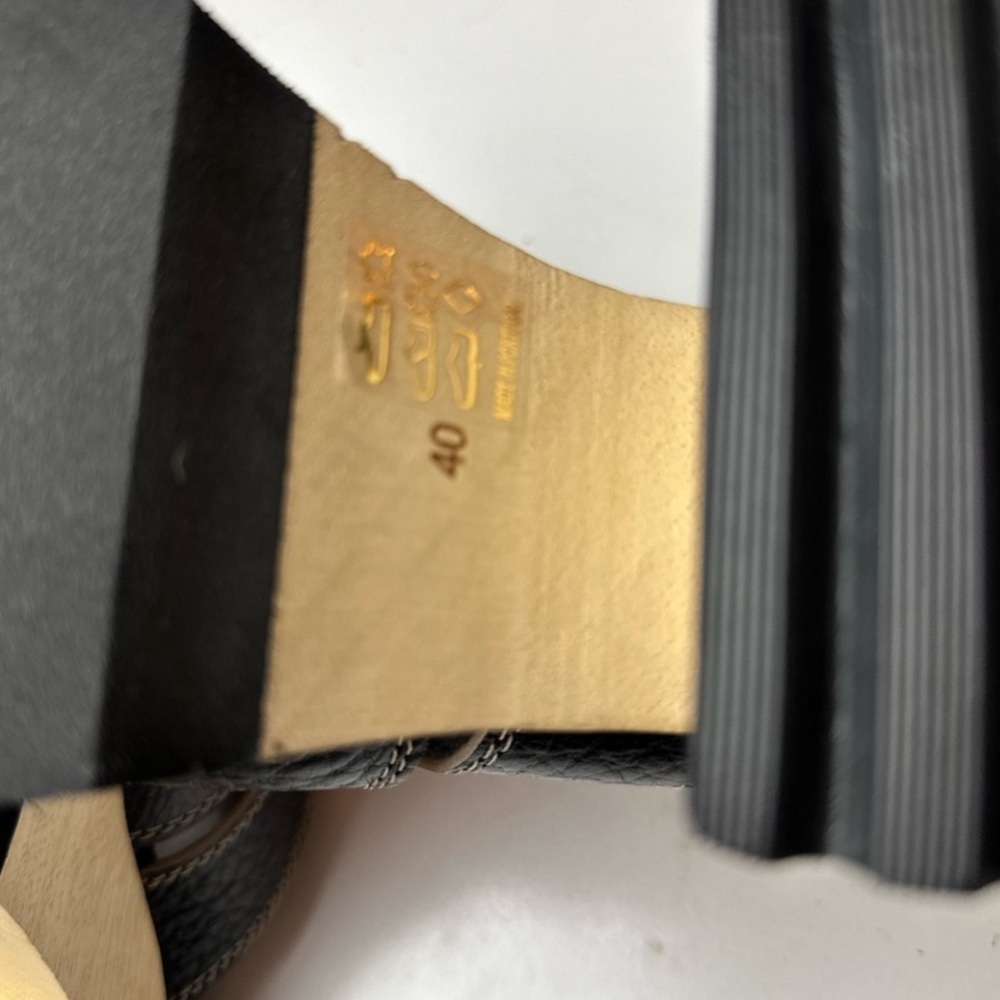 Miista Deanne Black Leather Chunky Wood Platform Sandals – 8.5 - Picture 8 of 12